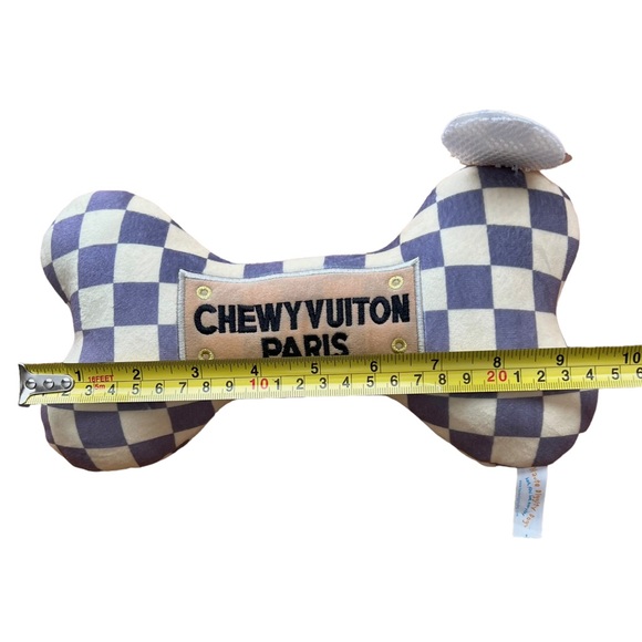 Dog Diggin Designs Toy w/Squeaker - Chewy Vuiton Cream/Grey Size LARGE! New - Picture 16 of 16